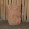 Product image 3 of the product “Tiki Statue as Stool - Polynesia style. From coconut palm 30cm Height. Approx. 22cm dia. Model 21 - Tongue out 2 ”